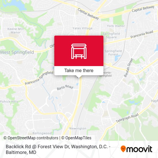 Backlick Rd @ Forest View Dr map