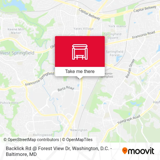 Mapa de Backlick Rd @ Forest View Dr
