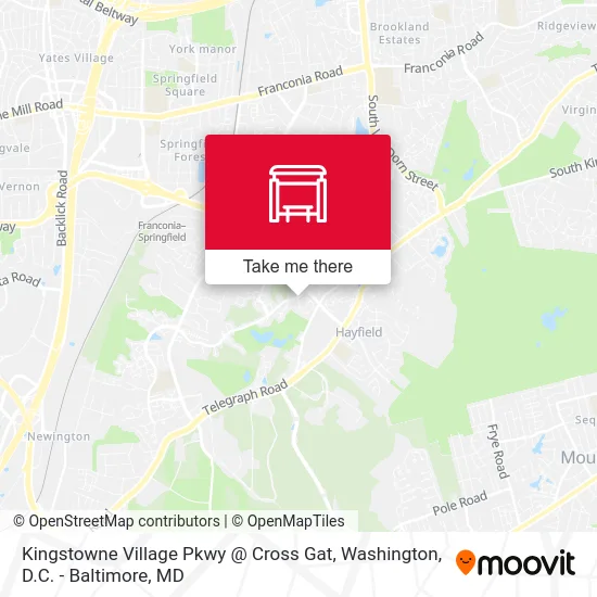 Kingstowne Village Pkwy @ Cross Gat map