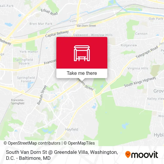 South Van Dorn St @ Greendale Villa map