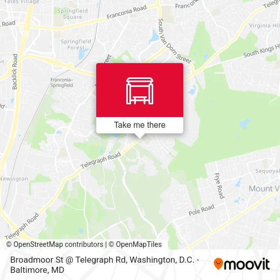 Broadmoor St @ Telegraph Rd map