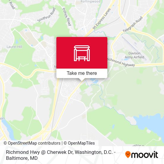 Richmond Hwy @ Cherwek Dr map