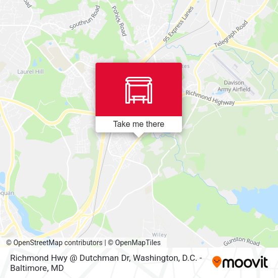 Richmond Hwy @ Dutchman Dr map
