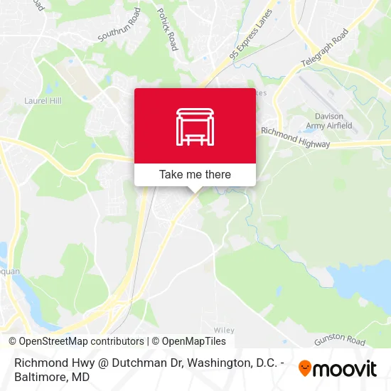 Richmond Hwy @ Dutchman Dr map