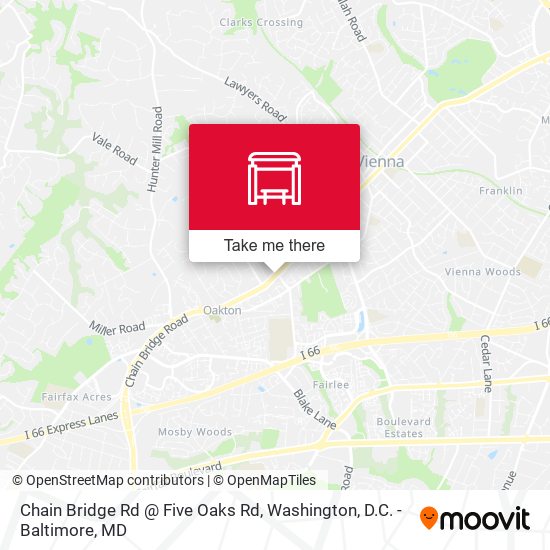 Chain Bridge Rd @ Five Oaks Rd map