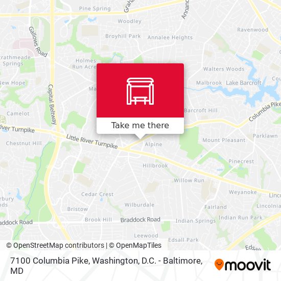 7100 Columbia Pike map