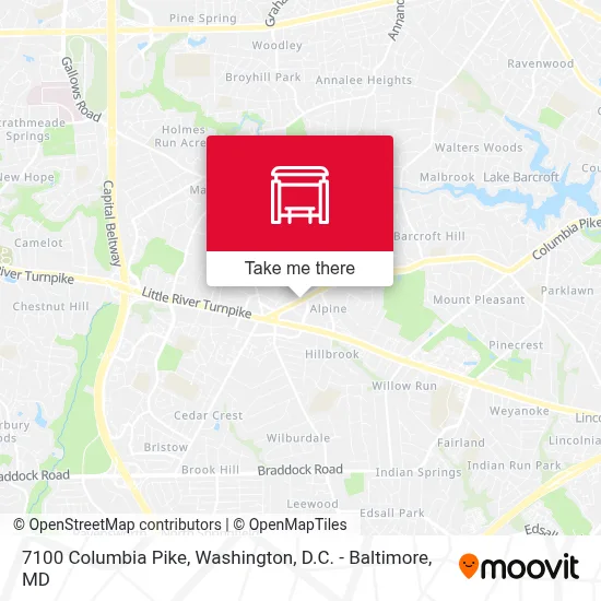 7100 Columbia Pike map