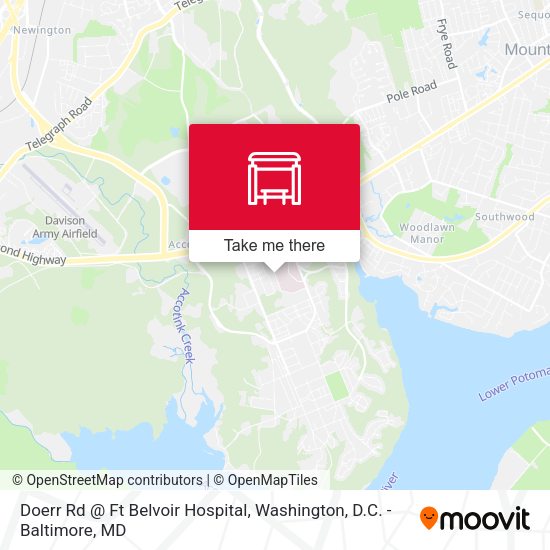 Mapa de Doerr Rd @ Ft Belvoir Hospital