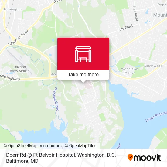 Doerr Rd @ Ft Belvoir Hospital map