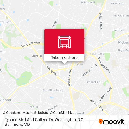 Mapa de Tysons Blvd And Galleria Dr