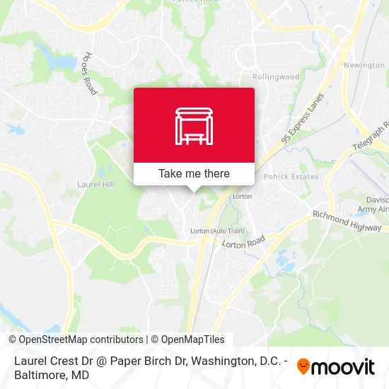 Laurel Crest Dr @ Paper Birch Dr map