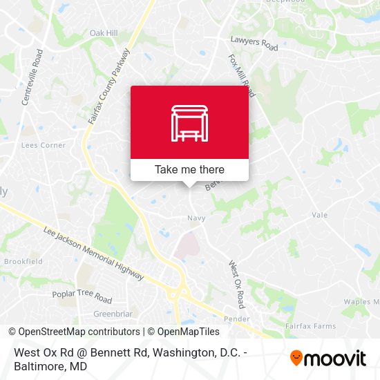 Mapa de West Ox Rd @ Bennett Rd