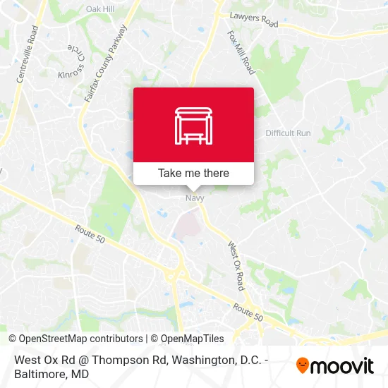 West Ox Rd @ Thompson Rd map