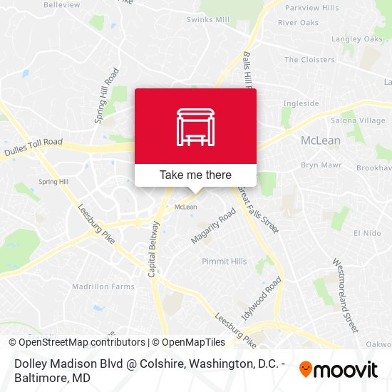 Mapa de Dolley Madison Blvd @ Colshire