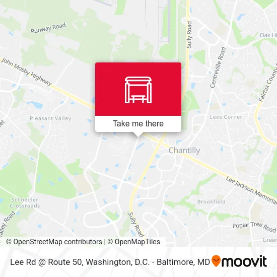 Lee Rd @ Route 50 map