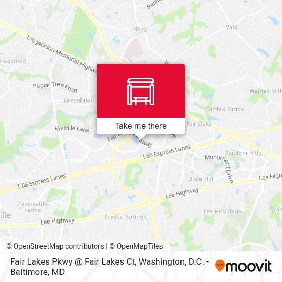 Fair Lakes Pkwy @ Fair Lakes Ct map