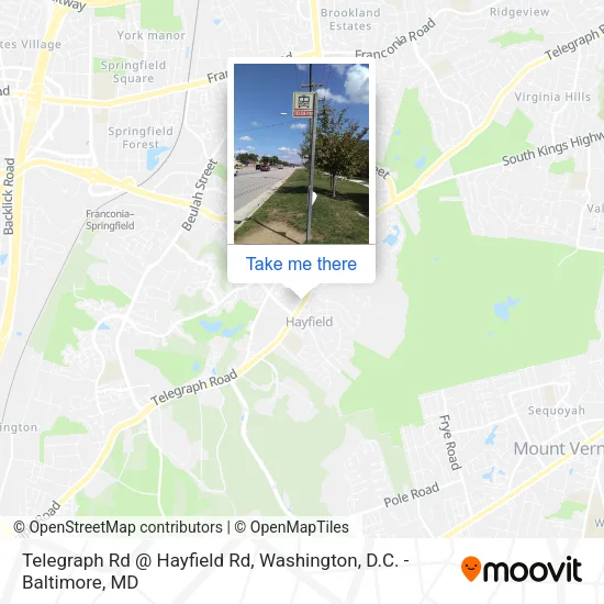 Telegraph Rd @ Hayfield Rd map