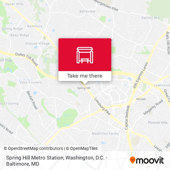 Spring Hill Metro Station map