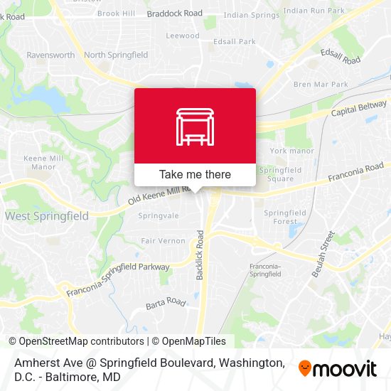 Amherst Ave @ Springfield Boulevard map