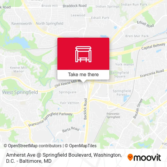 Mapa de Amherst Ave @ Springfield Boulevard