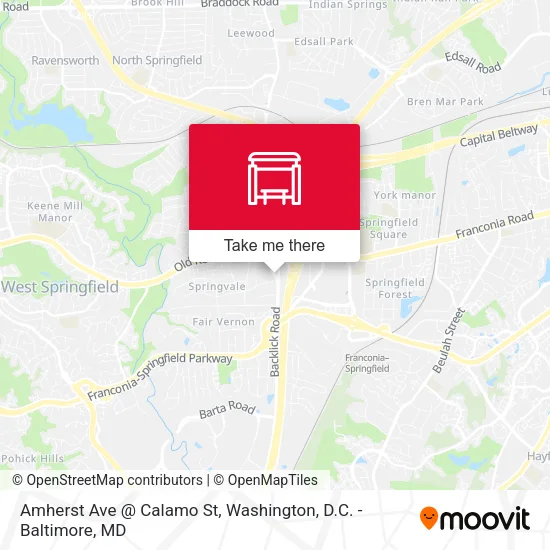 Mapa de Amherst Ave @ Calamo St