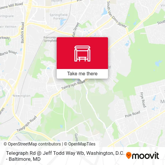 Telegraph Rd @ Jeff Todd Way Wb map