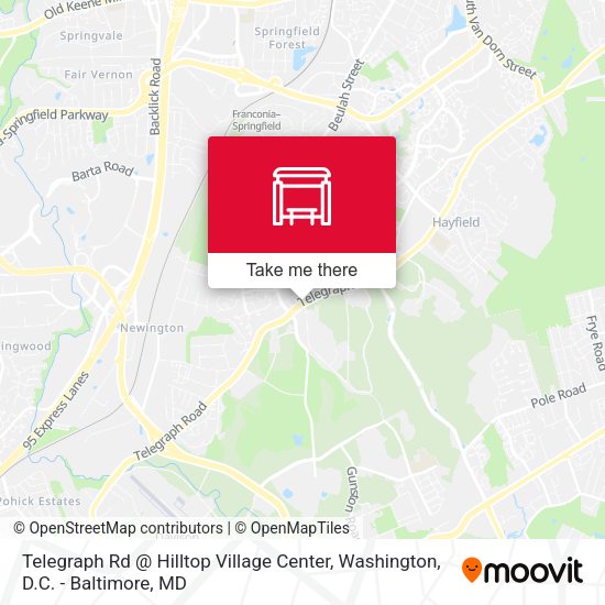 Telegraph Rd @ Hilltop Village Center map