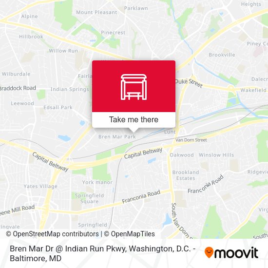 Bren Mar Dr @ Indian Run Pkwy map