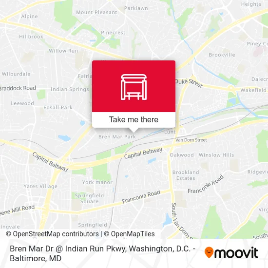 Bren Mar Dr @ Indian Run Pkwy map