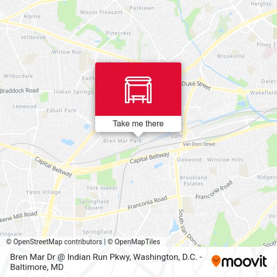 Bren Mar Dr @ Indian Run Pkwy map