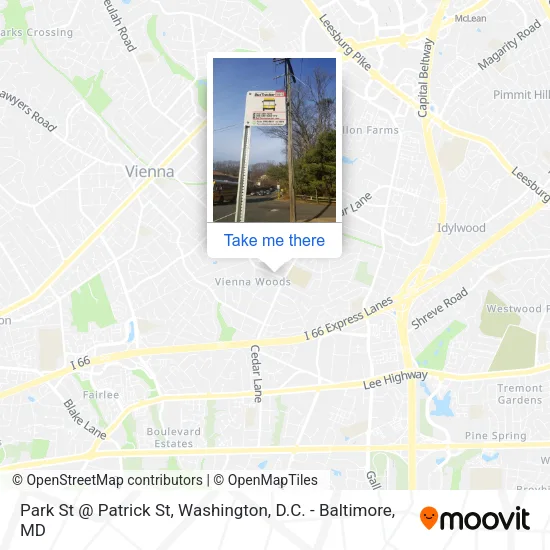 Park St @ Patrick St map