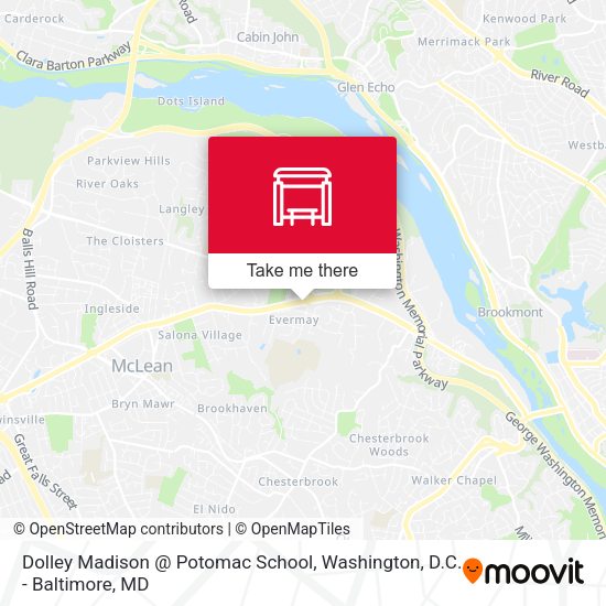 Dolley Madison @ Potomac School map