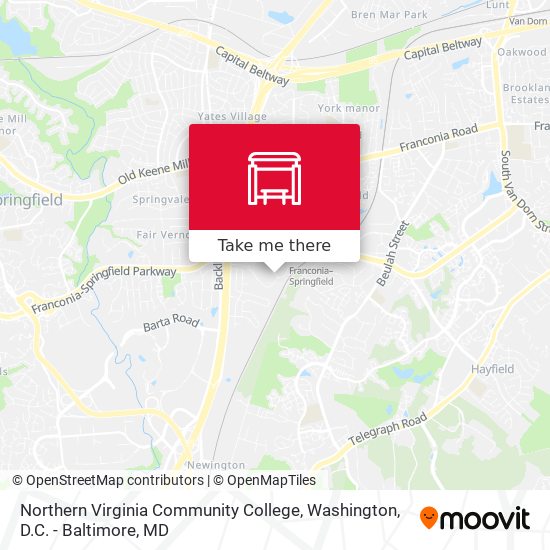 Mapa de Northern Virginia Community College