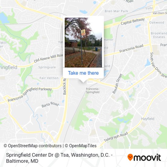Mapa de Springfield Center Dr @ Tsa