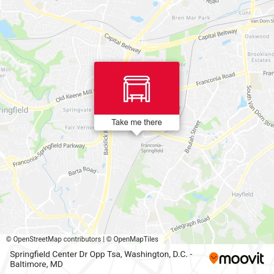 Mapa de Springfield Center Dr Opp Tsa