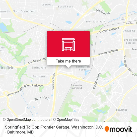 Mapa de Springfield Tc Opp Frontier Garage