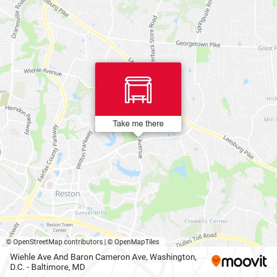 Wiehle Ave And Baron Cameron Ave map