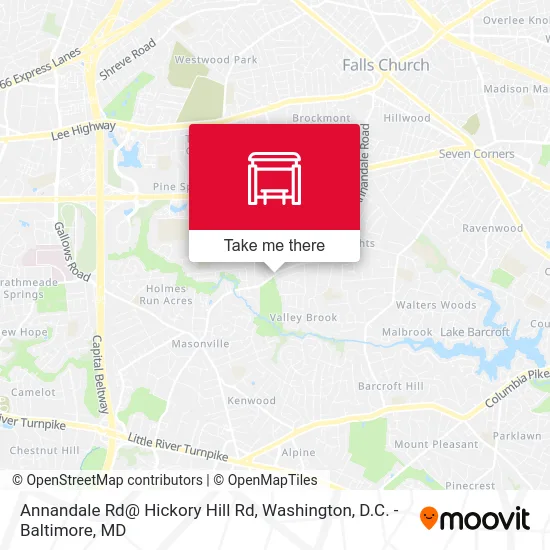 Annandale Rd@ Hickory Hill Rd map