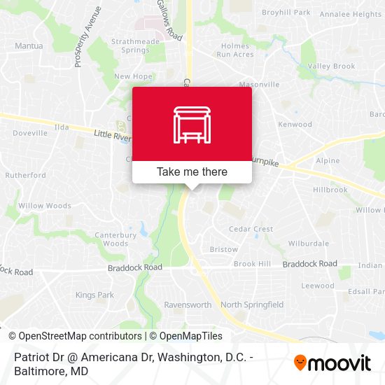 Mapa de Patriot Dr @ Americana Dr