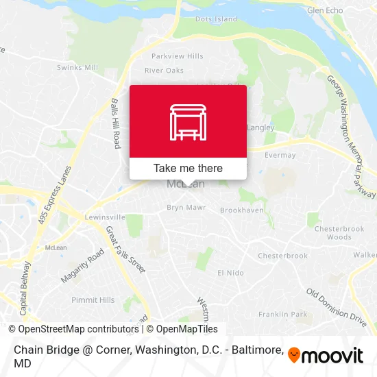 Mapa de Chain Bridge @ Corner