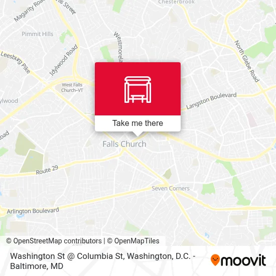 Washington St @ Columbia St map