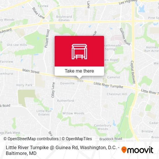 Little River Turnpike @ Guinea Rd map