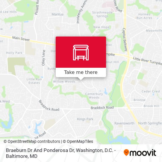 Braeburn Dr And Ponderosa Dr map