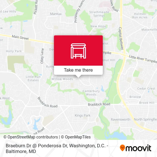 Braeburn Dr @ Ponderosa Dr map