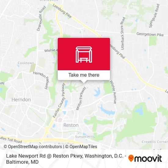 Lake Newport Rd @ Reston Pkwy map