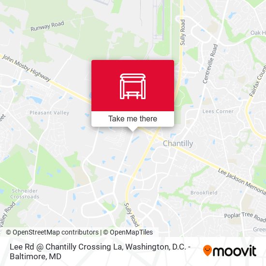Lee Rd @ Chantilly Crossing La map