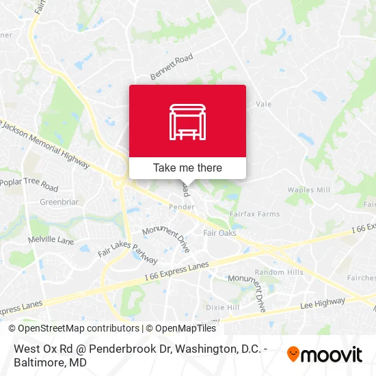 West Ox Rd @ Penderbrook Dr map