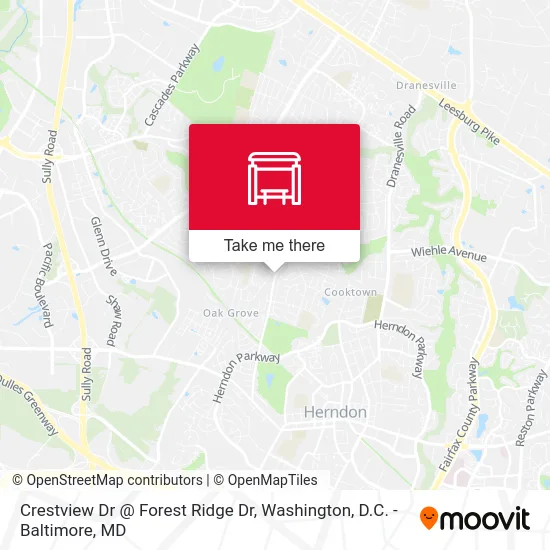 Crestview Dr @ Forest Ridge Dr map