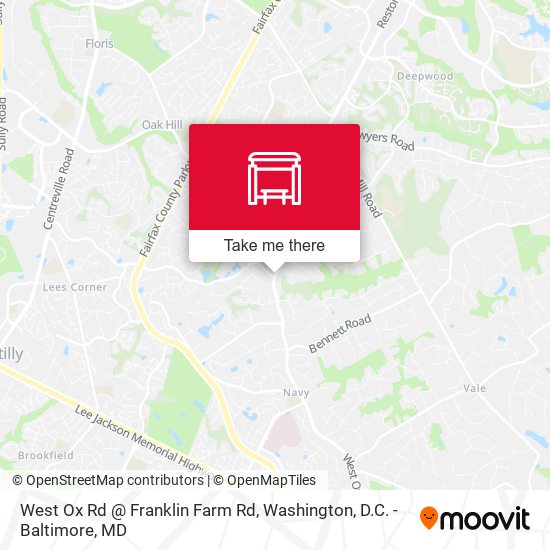 West Ox Rd @ Franklin Farm Rd map