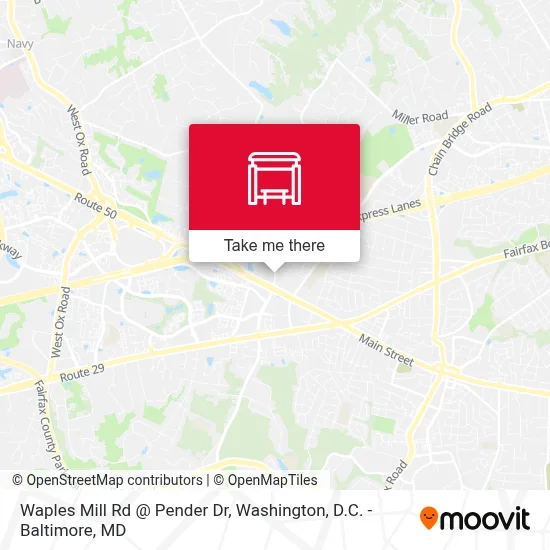 Waples Mill Rd @ Pender Dr map